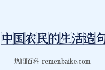中国农民的生活造句是什么意思的图片